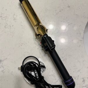 Gold and Black Curling Iron